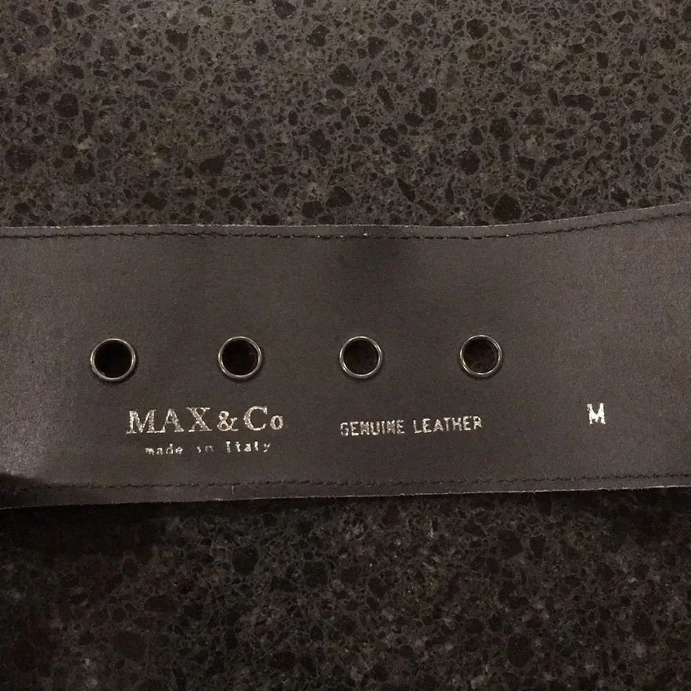 MAX&Co genuine leather metallic stretch be…